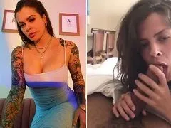 Delicious nymphet answered her cell phone while sucking