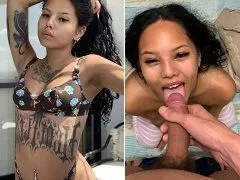 Lia nymphetinha from São Paulo gets milk in her face