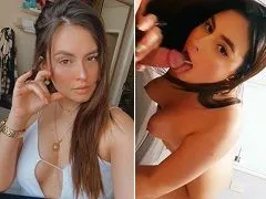Nymphet gets milk in her mouth