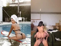 Neymar’s ex-girlfriend sitting on the young man’s cock after going to his house to watch a movie