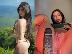 Famous Kwai girl thrusts black man’s dildo into her pussy and ends up skinning her pussy