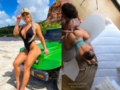 Influencer from fucking pregnant woman on all fours in luxury motel with mirror on the ceiling
