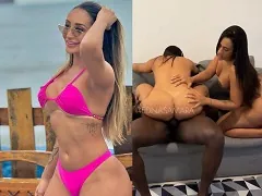 Hot ass brunettes from João Pessoa-PB having a menage with a married black guy