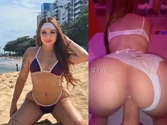 Redhead with panties on the side showing what her ass is capable of!