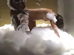 Married Dog from Mossoró – RN Calls Husband Cuckold While Doing Anal With Black Lover in a Foam Bathtub