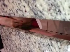 Show-Off Wife Wore Her Skirt Without Panties in the Middle of the Mall Showing Off Her Pussy and Her Cuckold Filmed Between the Tables – Amateur