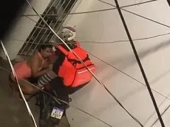 Brazilian amateur footage of this brunette sucking the delivery man’s cock