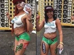 Hot Girls Get Naked With Only Paint on Their Bodies at the Tuning Festival, Rolling Their Wonderful Butts to Drive the Audience Crazy – Amateurs